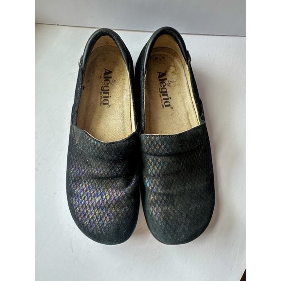 Alegria Keli PRO Metal Rain Clog Leather Nurse Comfy Padded Slip On Support 7.5 - Picture 5 of 10